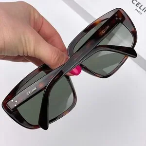 CELINE Woman Sunglasses Havana Green CL40073I 54N Woman Sunglasses BRAND NEW Celine Women Sunglasses Havana Green Square CL40073I 54N NEW  main image 4